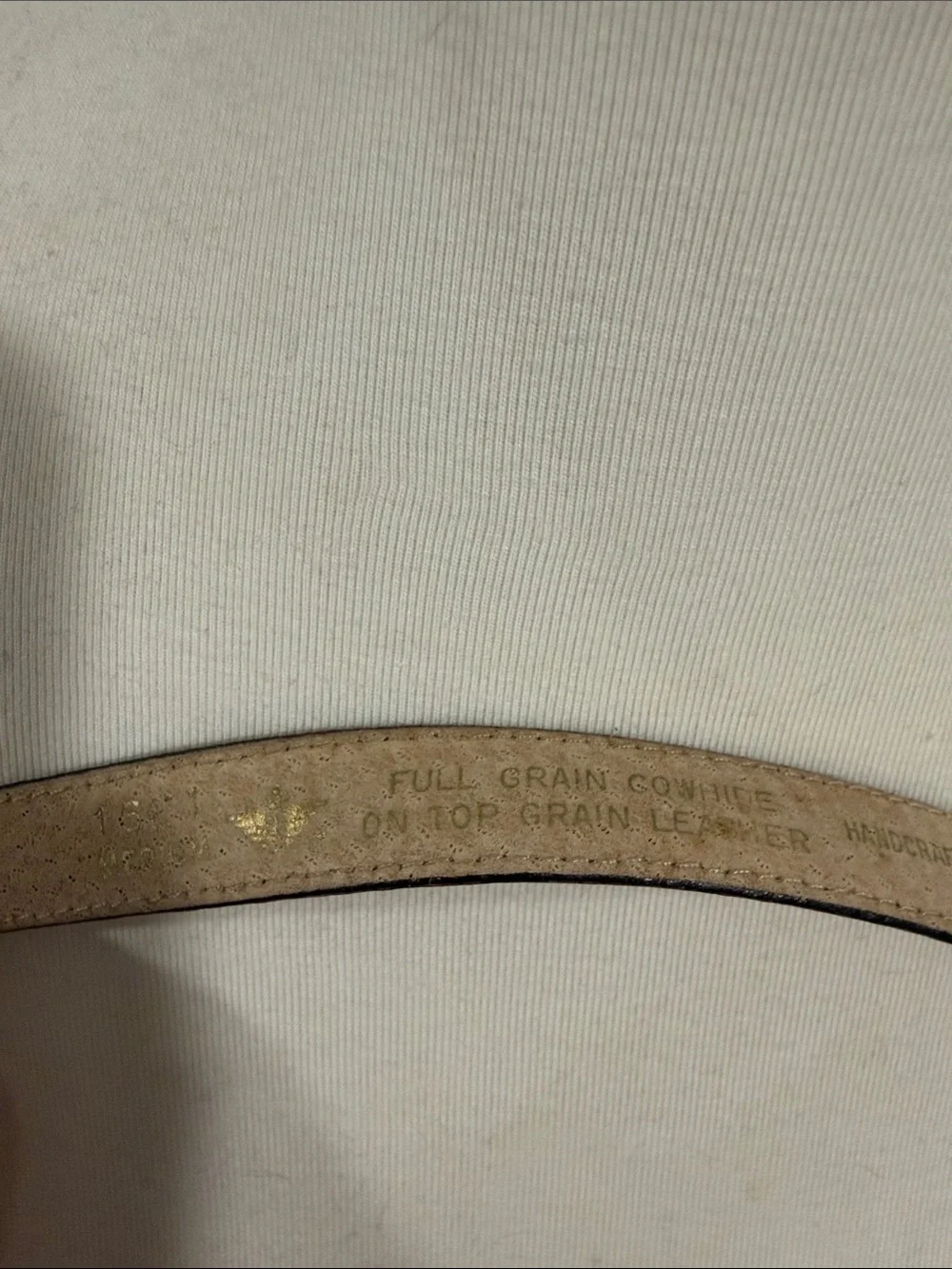 Vintage Dockers Red Genuine Leather Skinny Belt with Solid Brass Buckle